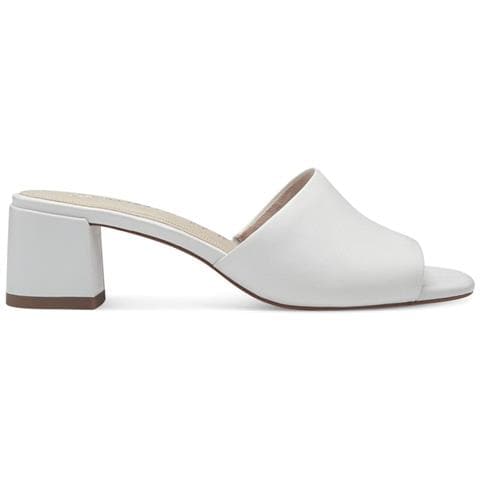 White Casual Open Mules Ciabatte Pelle Scarpe Donna Bianco Eu 39, 1-27204-42 100 - Foto 2