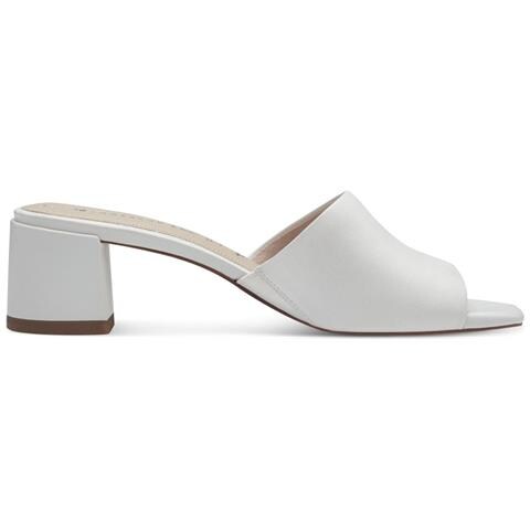 White Casual Open Mules Ciabatte Pelle Scarpe Donna Bianco Eu 39, 1-27204-42 100 - Foto 3