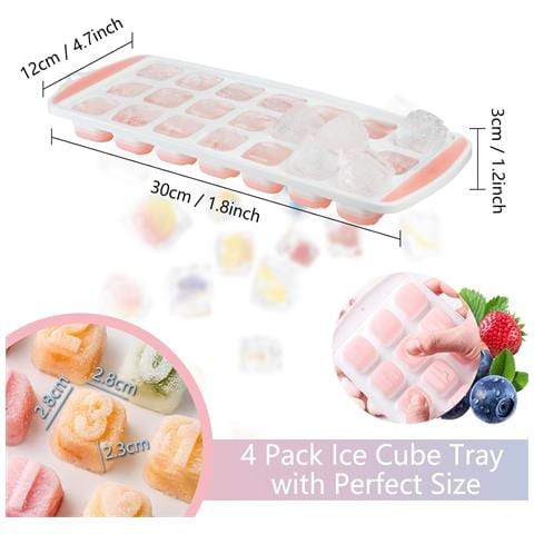 Set Di 4 Stampo In Silicone Per Cubetti Di Ghiaccio A Forma Di Cuori E Numeri - Foto 2