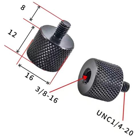 Adattatore Da 1/4"" A M10 Per Treppiedi E Fotocamere - Confezione Da 5 3/8-16 - Foto 2