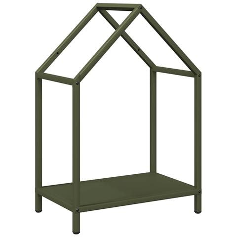 Rastrelliera per Legna da Ardere Verde Oliva 40x25x60 cm - Foto 1