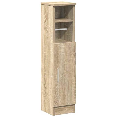 Mobile Da Bagno Con Portarotolo Rovere Sonoma 20,5x22x90 Cm - Foto 2