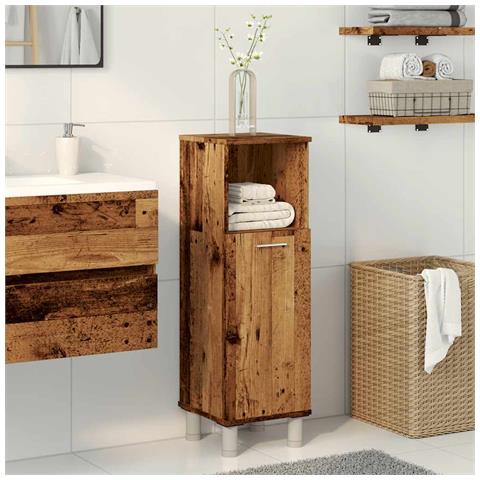Mobile Da Bagno Legno Antico 30x30x95 Cm In Legno Multistrato - Foto 3