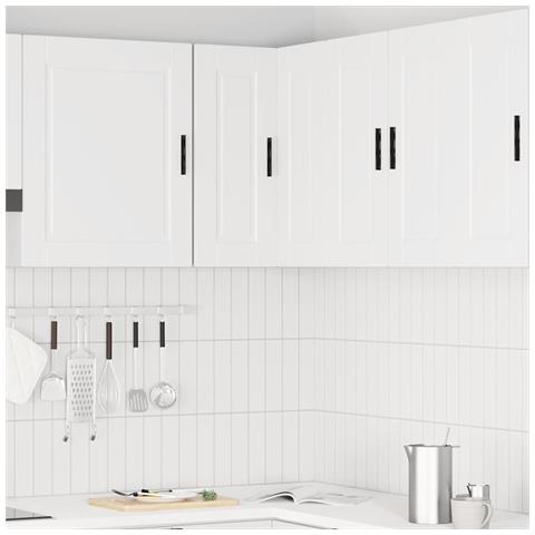 Pensile Da Cucina Ad Angolo Porto Bianco In Legno Multistrato - Foto 3