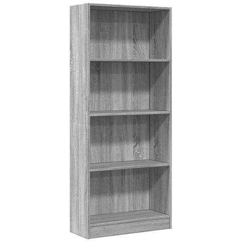 Libreria Grigio Sonoma 60x24x143 Cm In Legno Multistrato - Foto 2