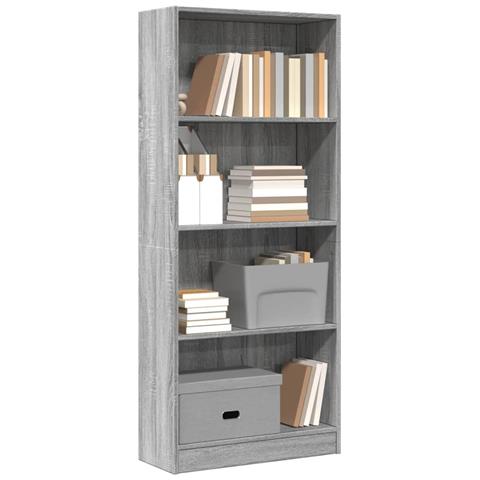 Libreria Grigio Sonoma 60x24x143 Cm In Legno Multistrato - Foto 1