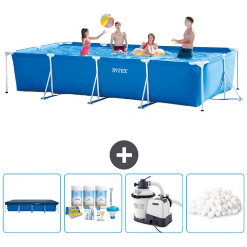 Piscina Fuori Terra - Rettangolo - 450x220x84 Cm - Blu - Include Accessori Coordinati Cb63 - Foto 1