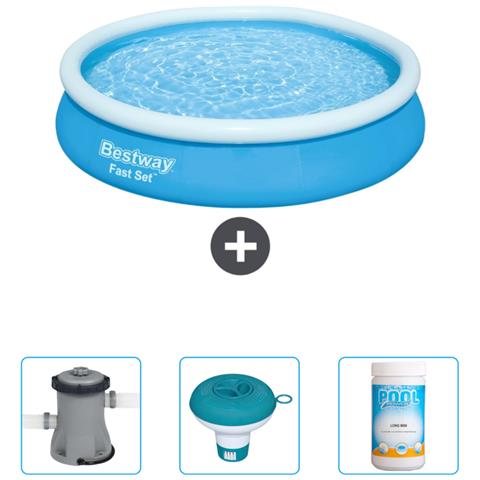 Piscina Fuori Terra - In Giro - 366x76 Cm - Blu - Include Accessori Coordinati Cb41 - Foto 1