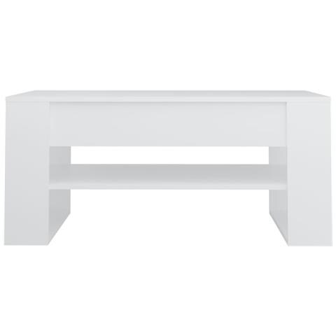 Lusso Casadino -  Tavolino Da Salotto Bianco 102x55x45 Cm In Legno Multistrato - Foto 2