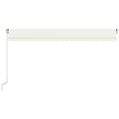 Lusso Casadino -  Tenda Da Sole Retrattile Manuale Con Led 500x300cm Crema - Foto 2