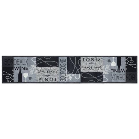 Tappeto Da Cucina Lavabile Grigio Vino 60x300 Cm In Velluto - Foto 1