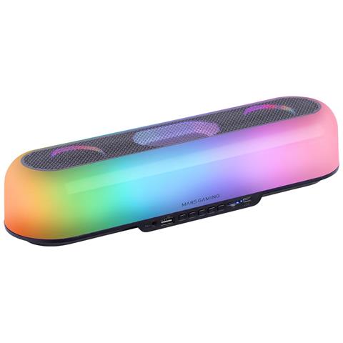 Marsgaming Msb-orb, Altoparlante Portatile Soundbar 20w, Illuminazione Orbilight Rgb 360º, Triplo Driver, Bluetooth 5.3 / Usb/microsd/aux/fm, Nero - Foto 1