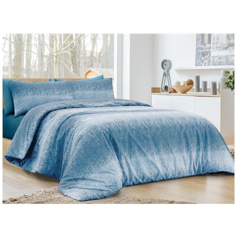 Completo Lenzuola Letto 100% Cotone Made In Italy Disegno Drops Piazza E Mezza Ottanio - Foto 1