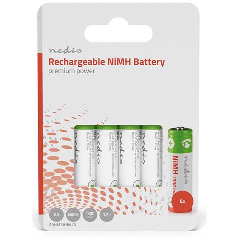 Confezione Di 4 Batterie Nimh Aa 1,2v Dc 1300mah Pre-caricate, - Foto 2