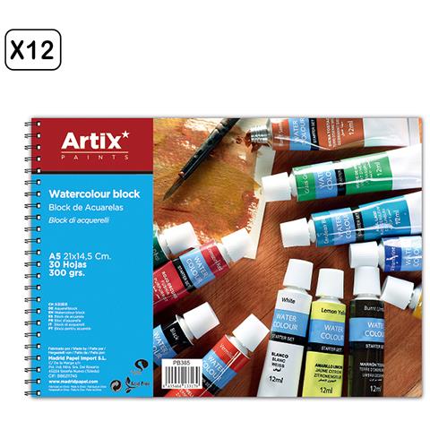 Pack 12 Pz Blocco Acquerello A5 30 Fogli - Foto 1
