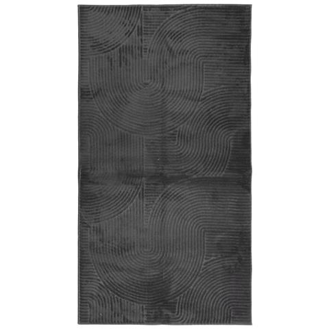 Lusso Casadino - Tappeto Iza A Pelo Corto Aspetto Scandinavo Antracite 80x150 Cm - Foto 1