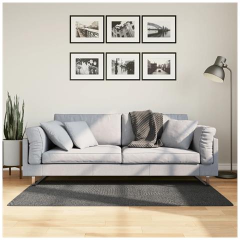 Lusso Casadino - Tappeto Iza A Pelo Corto Aspetto Scandinavo Antracite 80x150 Cm - Foto 8