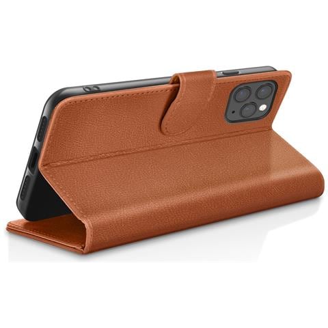 Custodia A Portafoglio Per Iphone 11 Pro Max Con Supporto E Linguetta Magnetica, Marrone - Foto 2