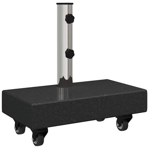 Base per ombrellone Nero 45 x 25 x 45 cm Granito e Acciaio - Foto 1