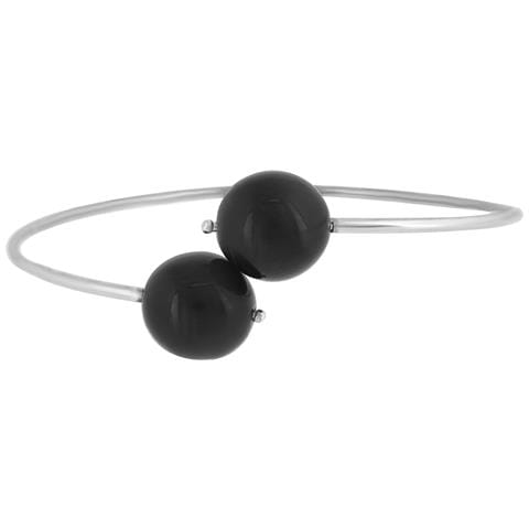 Bracciale Flessibile Regolabile In Argento Sterling 925, Nero - Foto 1