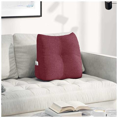 Cuscino per Schiena Rosso Vino 45 x 24 x 50 cm Tessuto - Foto 2