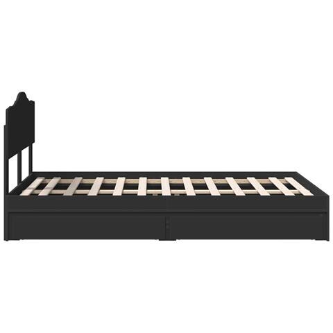 Letto con Contenitore Nero 135 x 190 cm Legno multistrato - Foto 9