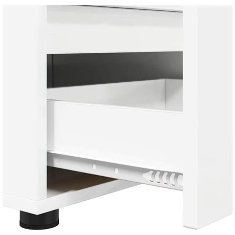 Mobile TV Bianco Lucido 100 x 48 x 43 cm Legno multistrato - Foto 9