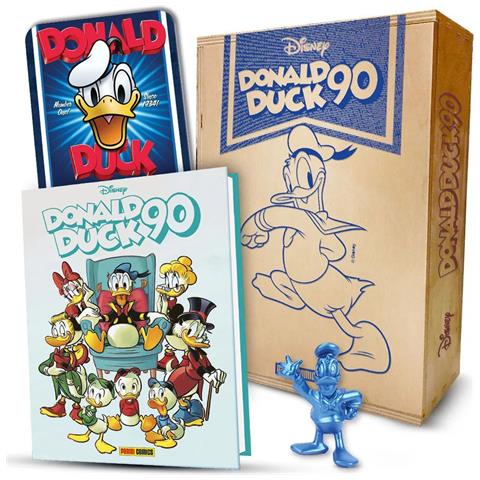 Maro Ferracina - Donald Duck 90. Anniversary box. Con statuina del personaggio. Con targa metallica - Foto 1