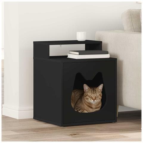 Casa per Gatti Nero 42,5 x 40 x 53,5 cm Legno multistrato - Foto 2