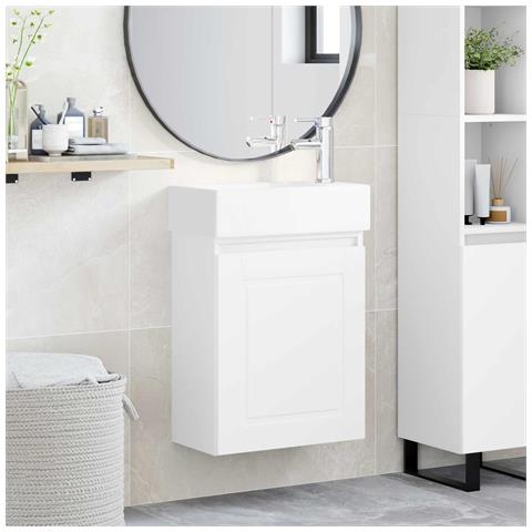 Mobile bagno con rubinetto Bianco 45,5 x 22,5 x 84 cm - Foto 2