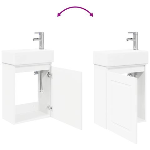 Mobile bagno con rubinetto Bianco 45,5 x 22,5 x 84 cm - Foto 9