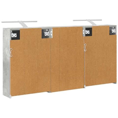 Set di Armadi da Bagno con lo scaffale 3 pcs 126 x 16 x 62.5 cm - Foto 9