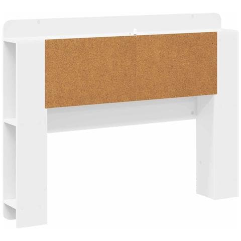 Testata del letto con archiviazione Bianco Legno ingegnerizzato - Foto 8