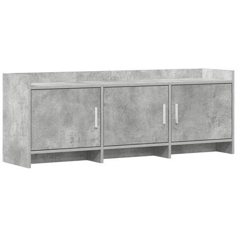Mobile TV 130 x 33 x 47 cm Grigio Cemento Legno ingegnerizzato - Foto 1