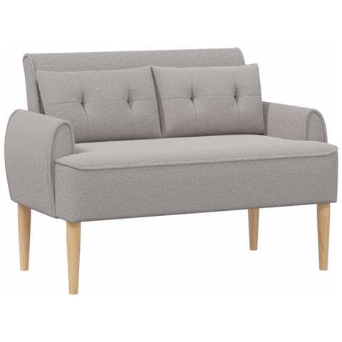 Loveseat con bottoni imbottiti Grigio Chiaro 117 x 67 x 77 cm - Foto 1