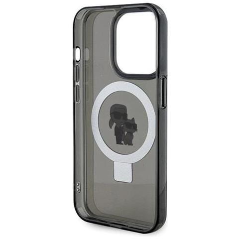 Custodia Karl Lagerfeld Ring Stand Karl&choupette Magsafe Per Iphone 15 Pro Max - Colore Nero - Foto 1