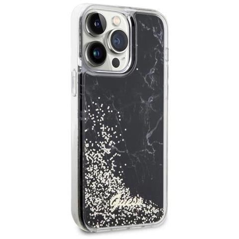 Guess Guhcp14xlcsgsgk Iphone 14 Pro Max 6,7 Nero /nero Custodia Liquid Glitter Marble - Foto 1