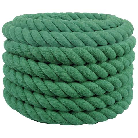 Corda di Cotone 60 mm 10 m Verde 100% Cotone - Foto 1