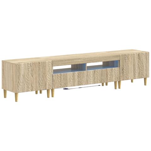 Mobile TV LED a 5 pezzi Rovere Sonoma Legno ingegnerizzato - Foto 1