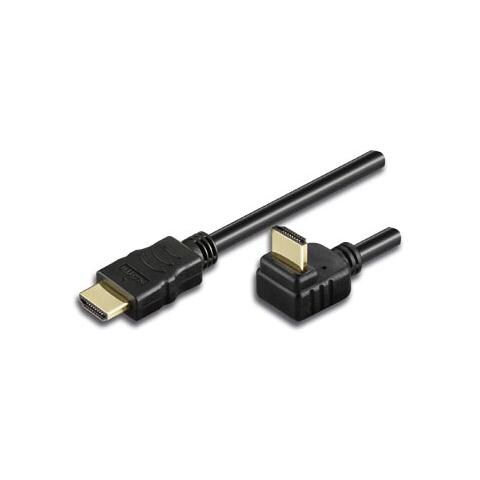 ICOC HDMI-LE-050 - Cavo HDMI High Speed con Ethernet A / A M / M Angolato 5 m Nero - Foto 1