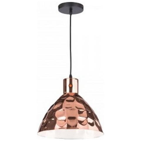 Lampadario Pendente Cromato A Sospensione E27 Metallo Oro Rosa Vt-8300 3710 - Foto 1