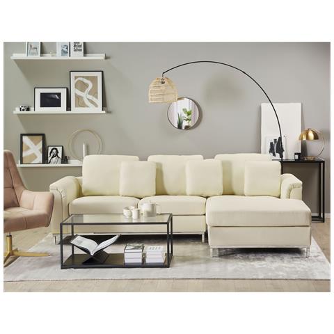 Divano Angolare In Pelle Beige Versione Sinistra Oslo - Foto 34