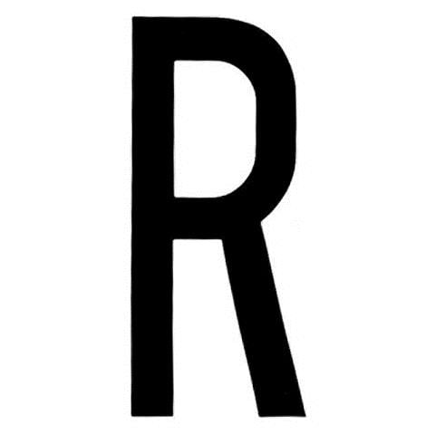 Letterarades. T-6 8x3,5 Cm Nera - Foto 1