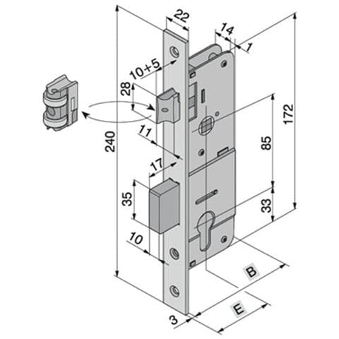 Serratura Inf. all 101.25.010.0 - Foto 1