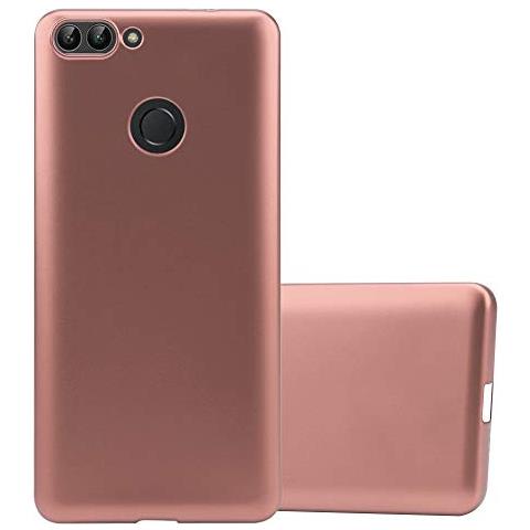 Custodia Compatibile Con Huawei P Smart / Enjoy 7s In Oro Rosa Metallico - Coperchio Protettivo In Silicone Tpu Flessibile - Foto 1