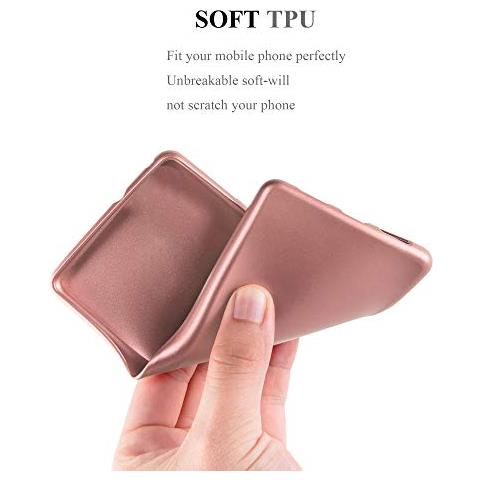 Custodia Compatibile Con Huawei P Smart / Enjoy 7s In Oro Rosa Metallico - Coperchio Protettivo In Silicone Tpu Flessibile - Foto 2