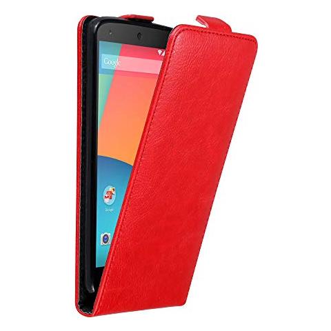 Custodia Compatibile Con Lg Nexus 5 In Rosso Mela - Coperchio Protettivo In Design Flip Con Chiusura Magnetica - Foto 1