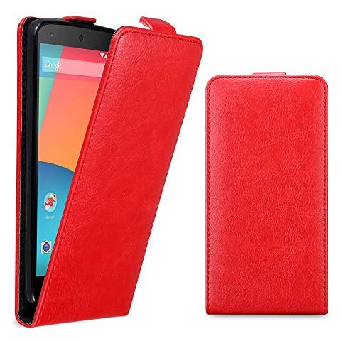 Custodia Compatibile Con Lg Nexus 5 In Rosso Mela - Coperchio Protettivo In Design Flip Con Chiusura Magnetica - Foto 2