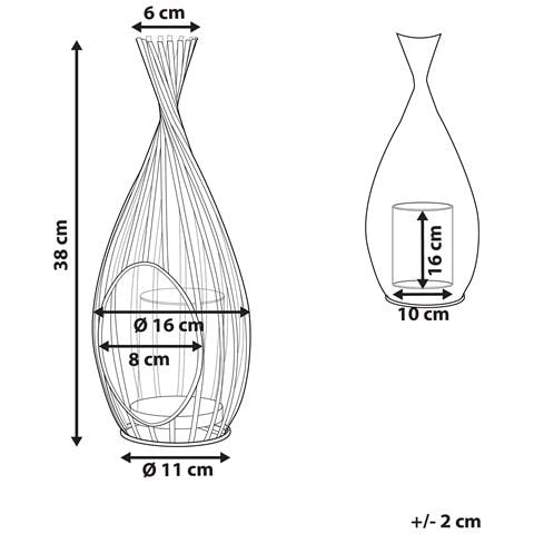 Lanterna In Metallo Nero Lombok - Foto 12