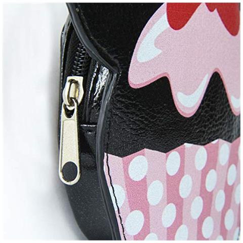 Crafts - Portafoglio Dà A Donna Stile Minnie, Colore: Nero, 3 X 12 X 12 Cm (larghezza X Altezza X Lunghezza)  - Foto 3